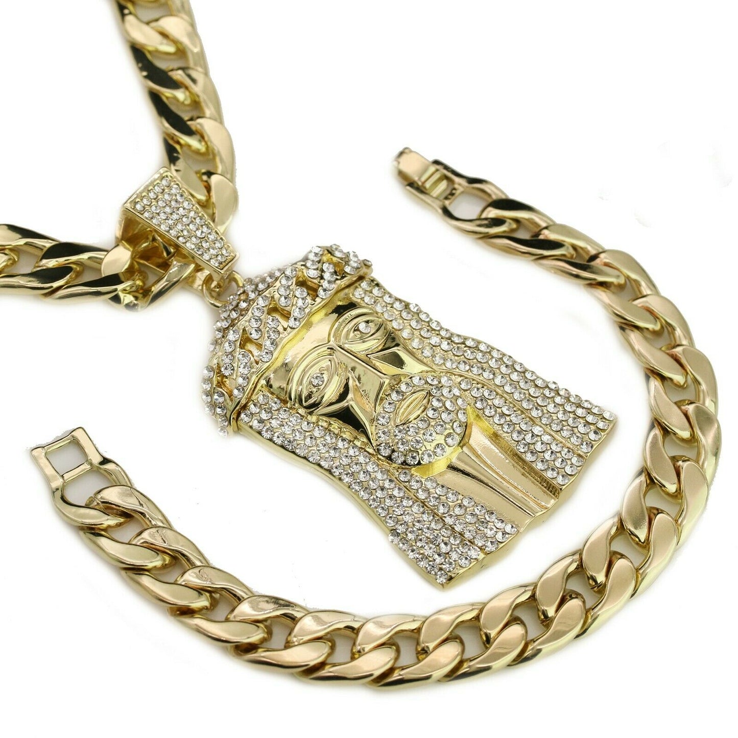 Flat Cuban Crown Jesus piece